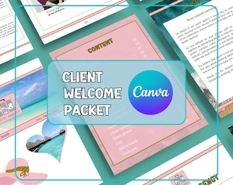 CLIENT WELCOME PACKET | Fully Editable in Canva | 8.5x11 Inch Size | Travel Agency Marketing | Client Care | Onboarding | Travel Agent Kit