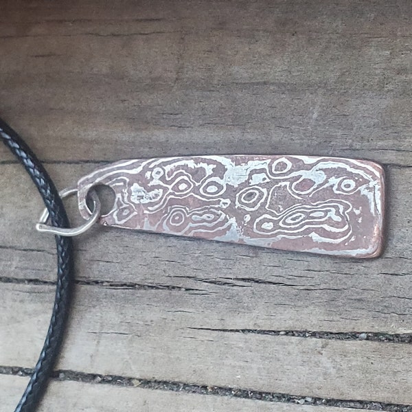 Copper Nickel Mokume Gane Pendant