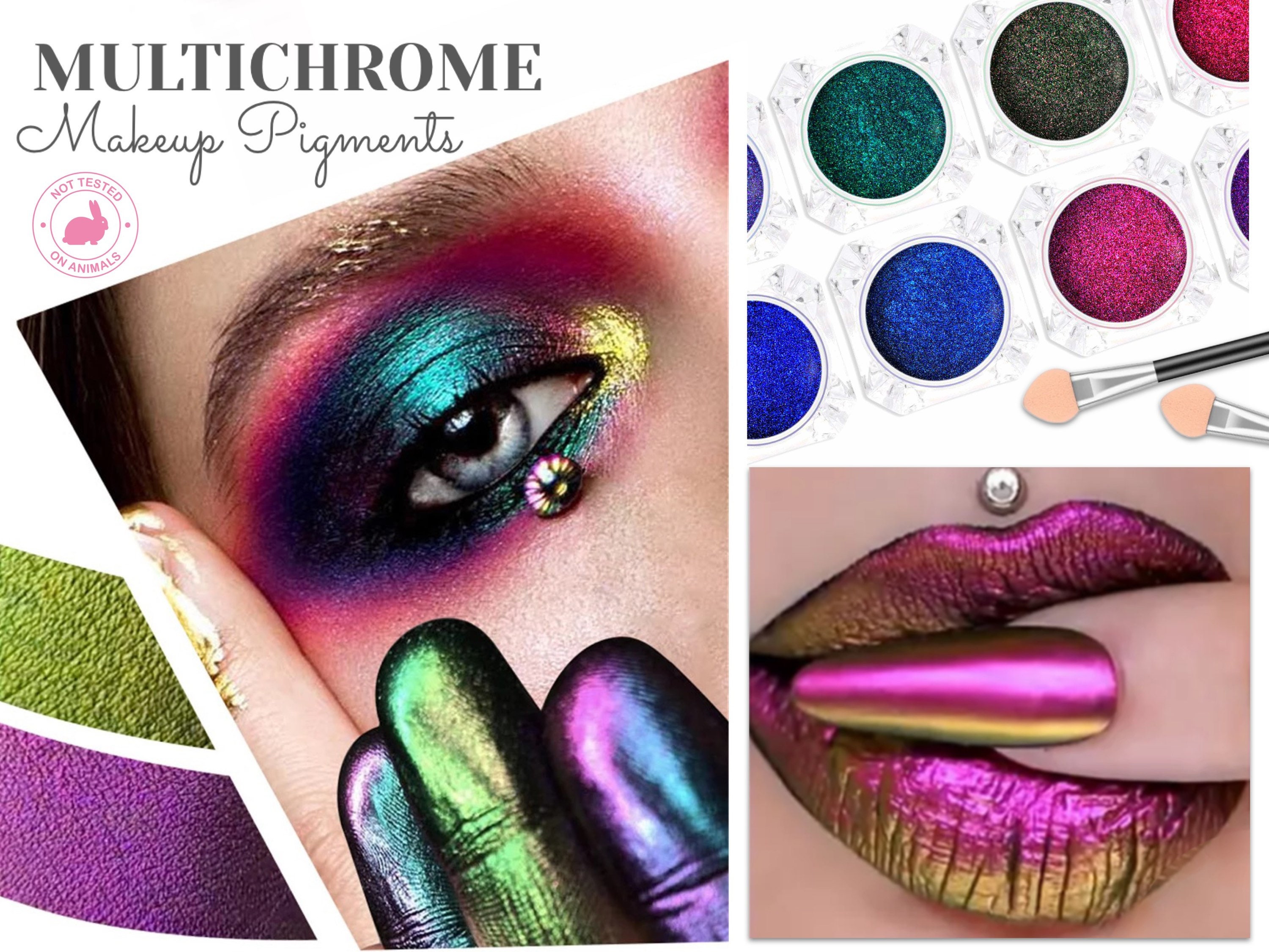 Holo Eyeshadow,multichrome Eyeshadow,multichrome Makeup,makeup