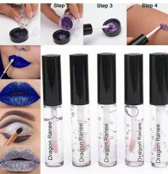 Buy Holographic Loose Glitter Eyeshadow Makeup Fix Gel Face Body Glue  Iridescent Mermaid Unicorn Silver Brush Colour Shift Thin Cosmetic Powder  Online in India 