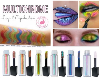 Multichrome Chameleon Liquid Eyeshadow Face Body Makeup Shining Metallic Gel Mirror Chrome Colour Shifting Multi Duo Chrome Painting Shiny