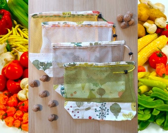 Sac à vrac, filet , poche pour fruit et légume lavable et réutilisable