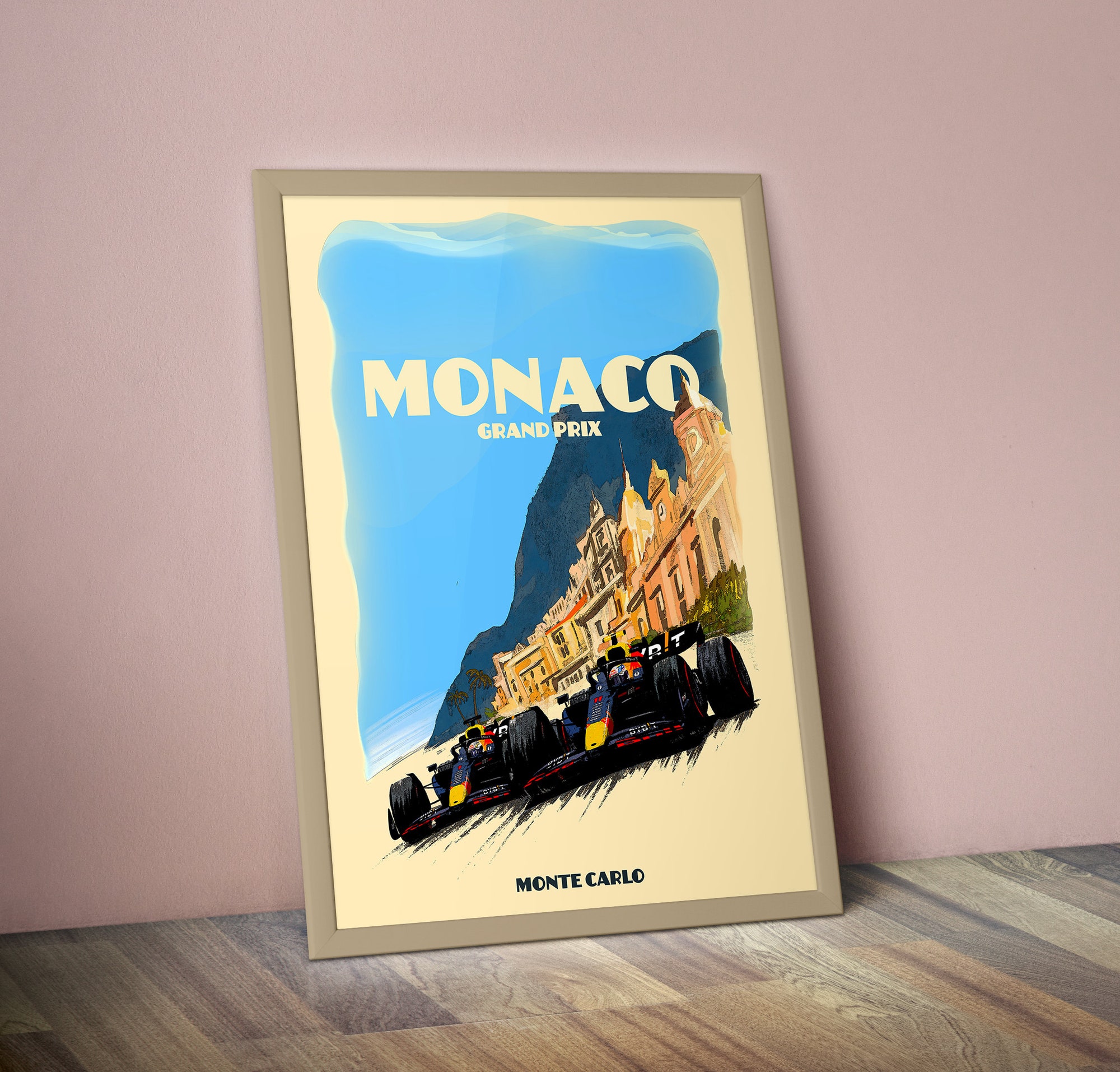 Red Bull F1 Poster Print | Monaco GP 2022 Monte Carlo Prin Grand Prix Race Poster