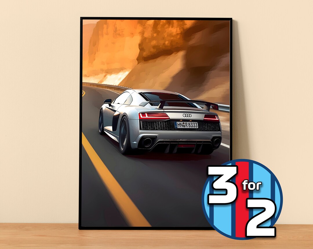Audi Poster Print Audi R8 Poster Car Poster Audi Wall - Etsy