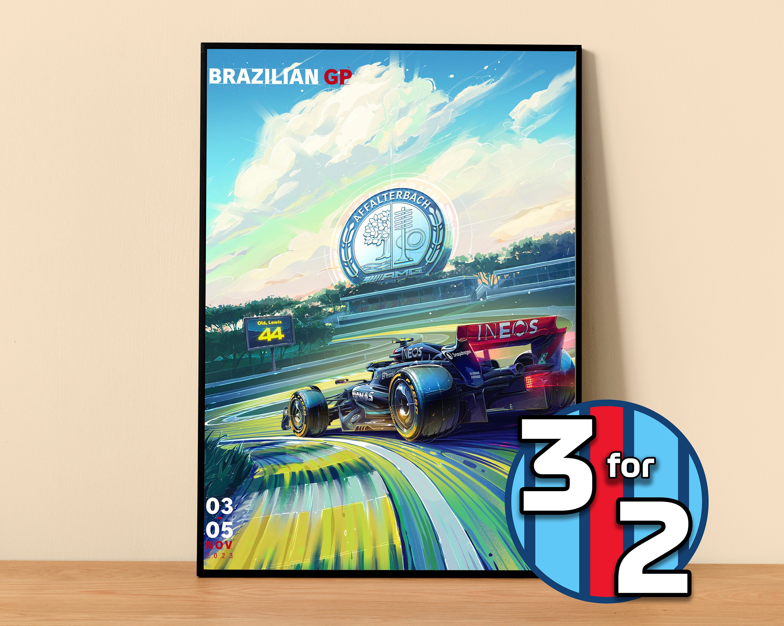 Mercedes poster for the 2023 Brazilian Grand Prix : r/formula1