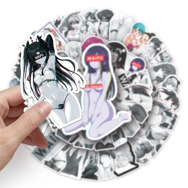 Waifu Bunny Girl Sticker Decal Pack of 50  | Sexy & Cute Anime Water Proof Stickers
