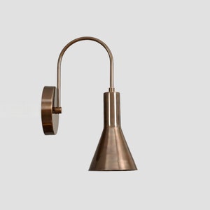 1 Light Haning Cone Handmade Vintage Wall Mid Century Modern Raw Brass Sputnik chandelier light Fixture