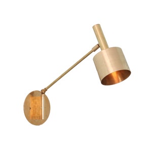 1 Light Cylinder  Handmade Vintage Wall Mid Century Modern Raw Brass Sputnik chandelier light Fixture