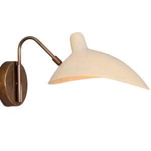 1 Light Curved Arm Handmade Vintage Wall Mid Century Modern Raw Brass Sputnik chandelier light Fixture