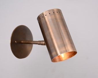 1 Light Cylinder  Handmade Vintage Wall Mid Century Modern Raw Brass Sputnik chandelier light Fixture