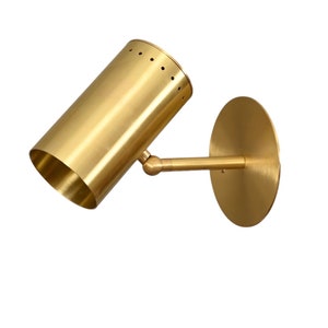 1 Light Cylinder  Handmade Vintage Wall Mid Century Modern Raw Brass Sputnik chandelier light Fixture