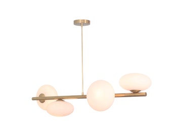 4 Light Globe Mid Century Brass Sputnik chandelier light Fixture