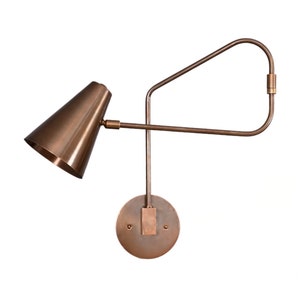 1 Light Shades Curved Arm Handmade Vintage Wall Mid Century Antique Brass Sputnik chandelier light Fixture