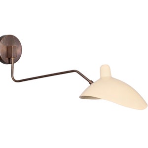 1 leichte gebogene Arm handgemachte Vintage Wand Mid Century Modern Rohmessing Sputnik Kronleuchter Leuchte