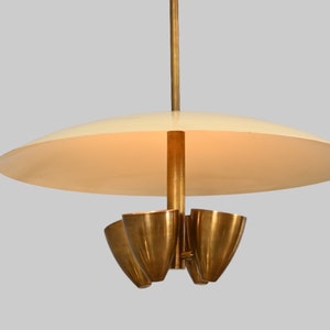 4 leichte elegante indirekte Deckenleuchte Anhänger Mid Century Modern Rohmessing Sputnik Kronleuchter Leuchte.