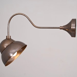 1 Light Gooseneck Handmade Vintage Wall Mid Century Modern Raw Brass Sputnik chandelier light Fixture