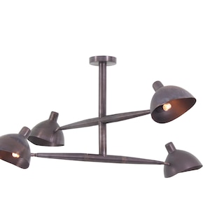 4 Light Italian Style Raw Brass Chandelier Light Fixture