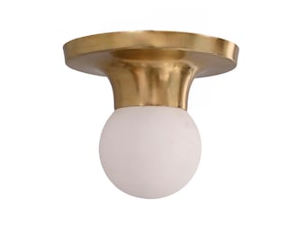 1 Light Mini Cone Handmade Vintage Wall Mid Century Polished Brass Sputnik chandelier light Fixture