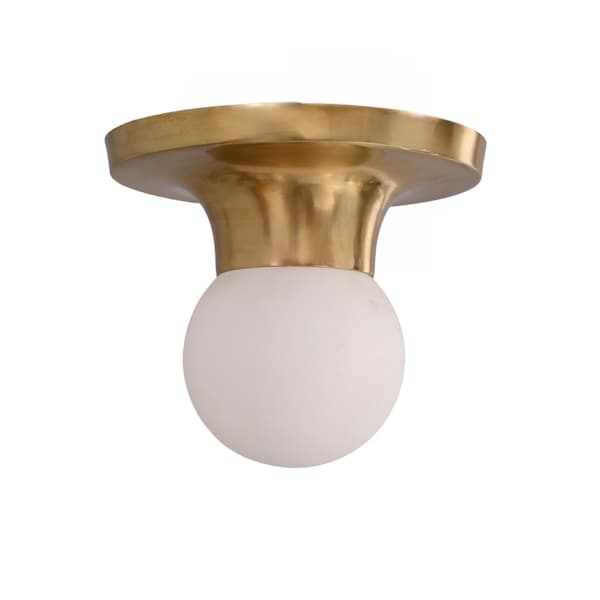 1 Light Mini Cone Handmade Vintage Wall Mid Century Polished Brass Sputnik chandelier light Fixture