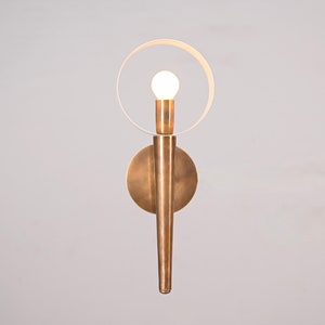 1 leichte Eiscreme Minikegel handgemachte Vintage Wand Mitte des Jahrhunderts moderne Rohmessing Sputnik Kronleuchter Leuchte