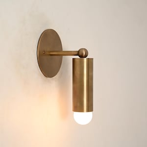 1 Light Mini Handmade Vintage Wall Mid Century Modern Raw Brass Sputnik chandelier light Fixture