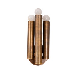 3 Light Wall Modern Raw Brass Sputnik chandelier light Fixture