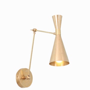1 Light Shade Shades Handmade Vintage Wall Mid Century Modern Raw Brass Sputnik chandelier light Fixture