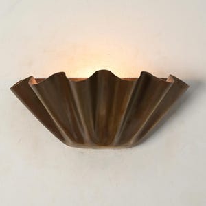 1 Light Long Cone Handmade Vintage Wall Mid Century Modern Raw Brass Sputnik chandelier light Fixture