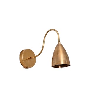 1 Light Gooseneck Handmade Vintage Wall Mid Century Modern Raw Brass Sputnik chandelier light Fixture