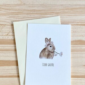 Postkarte Frohe Ostern Osterkarte Postkarte mit Hase Osterhase Ostergrüße Karte für Ostern Ostern Mitbringsel Liebe Grüße Bild 8