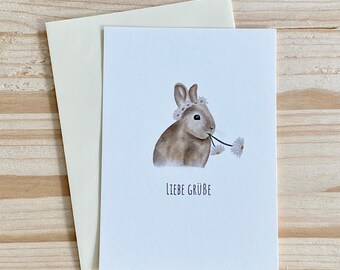 Postkarte Frohe Ostern | Osterkarte | Postkarte mit Hase | Osterhase | Ostergrüße | Karte für Ostern | Ostern Mitbringsel | Liebe Grüße