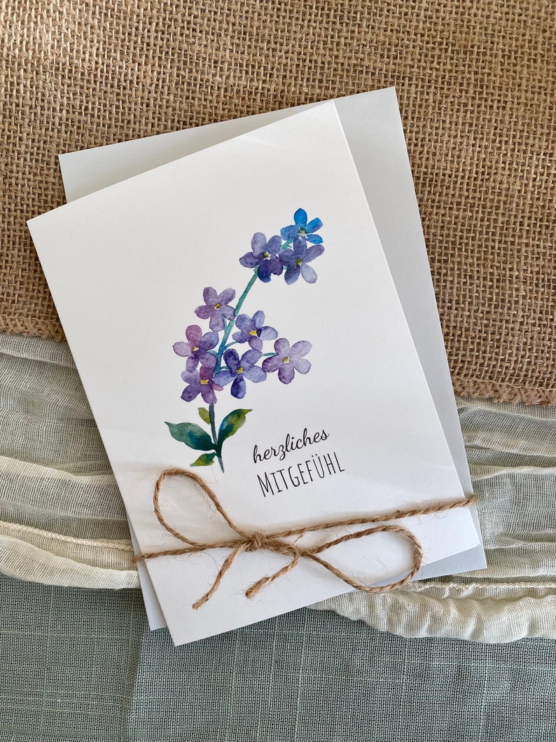 Dinala Trauergeschenk Set - Schlüsselanhänger Mit Trostkarte & Trockenblumen