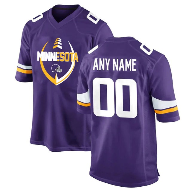Minnesota Jersey Football, Minnesota Game Jersey Custom Football Personalized Print With Your Name & Number Jersey Gift For Minnesota Fans