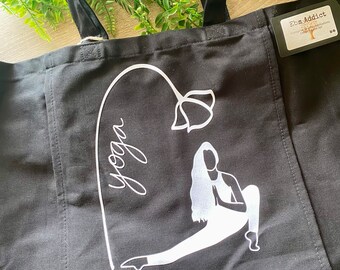 Sac de sport avec insert pour transporter un tapis de yoga, pilate, zen, fourre-tout, idée cadeau, personnalisé , anniversaire