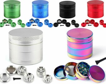 40mm & 50mm Grinders Metal Magnetic Herb Tobacco Grinder