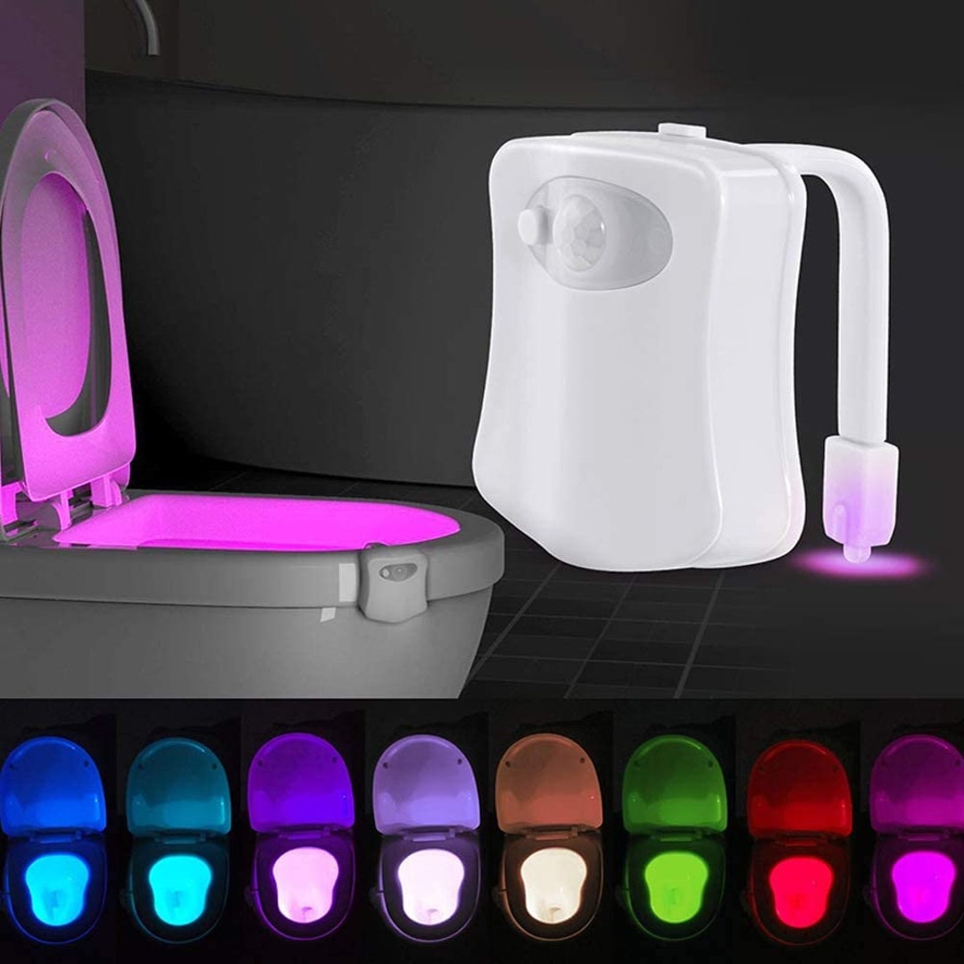 Toilet Seat LED Night Light Multicolour Motion Bathroom Toilet WC