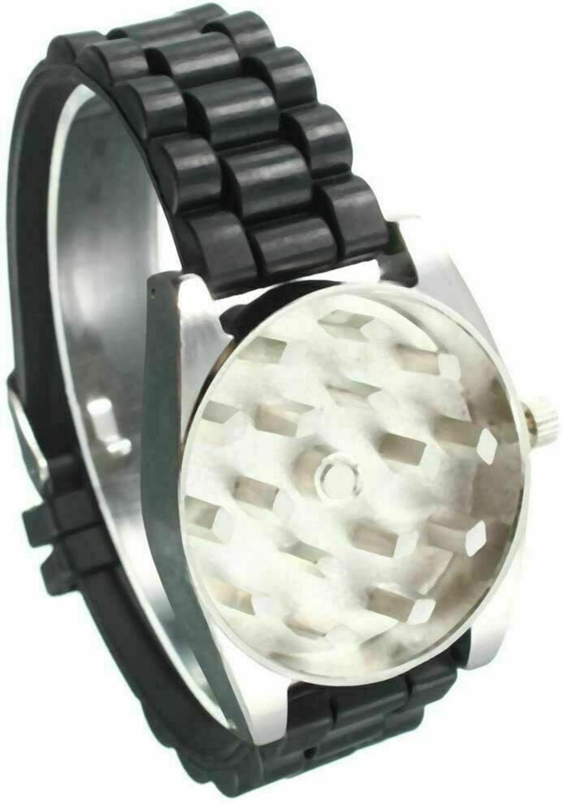 Grinder Watch Herb Grinder Wrist Watch Metal Herb Black Watch Etsy UK