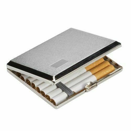 Luxury Black Leather Cigarette Case 