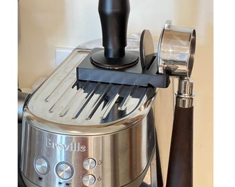 Portafilter and tamper holder compatible with Bambino and select De’Longhi espresso machine