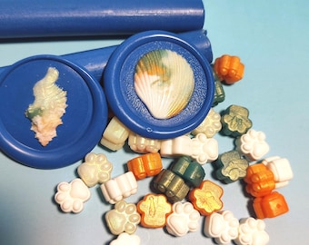 100 Mixed Wax Seal Beads, Shimmer and Matte Sealing Wax Beads with Cute Paw Shapes for Wax Stamps & Gift Wrap