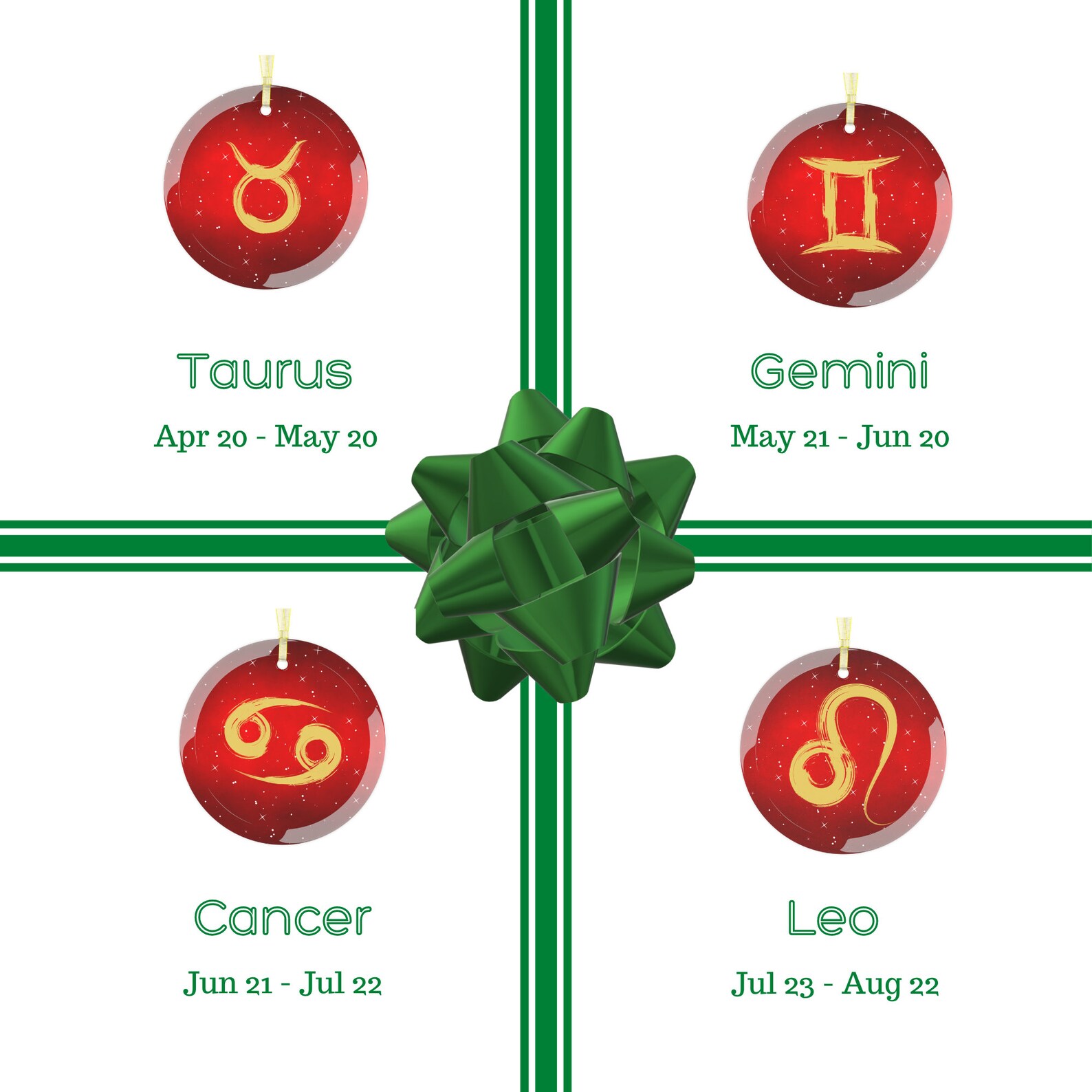 Zodiac Ornament Christmas Gift for Friend Astrology Lovers Etsy