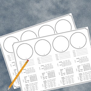 Peut inclure: Quatre feuilles de d&eacute;gustation de vin vierges avec des cercles pour des notes sur l'aspect, le nez et le go&ucirc;t du vin. Chaque feuille comporte une section pour le vignoble, la r&eacute;gion, le pays, le c&eacute;page et le mill&eacute;sime.