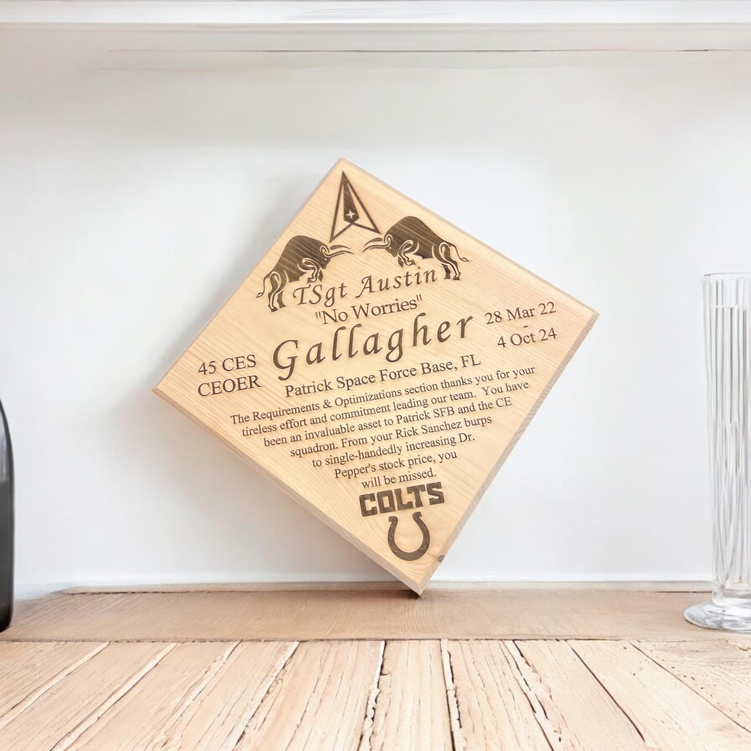 Going Away Plaque