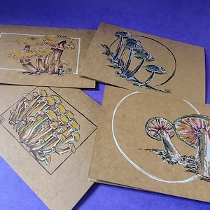 Mushroom Greeting Cards - Blank