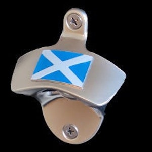 Flag of Scotland (St Andrew's Cross) (3D) wall mounted Beer Bar Bottle Opener