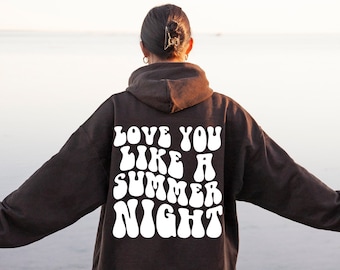 Love You Summer Hoodie, Summer Hoodie, Brown Hoodie, Y2K Hoodie, Streetwear Hoodie, Trendy Hoodie, Aesthetic Hoodie