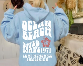 Ästhetischer Ocean Hoodie, Trendy Sweatshirt, Oversized Hoodie, Worte auf Rückseite Hoodie, Pinterest Hoodie, Vintage Hoodie