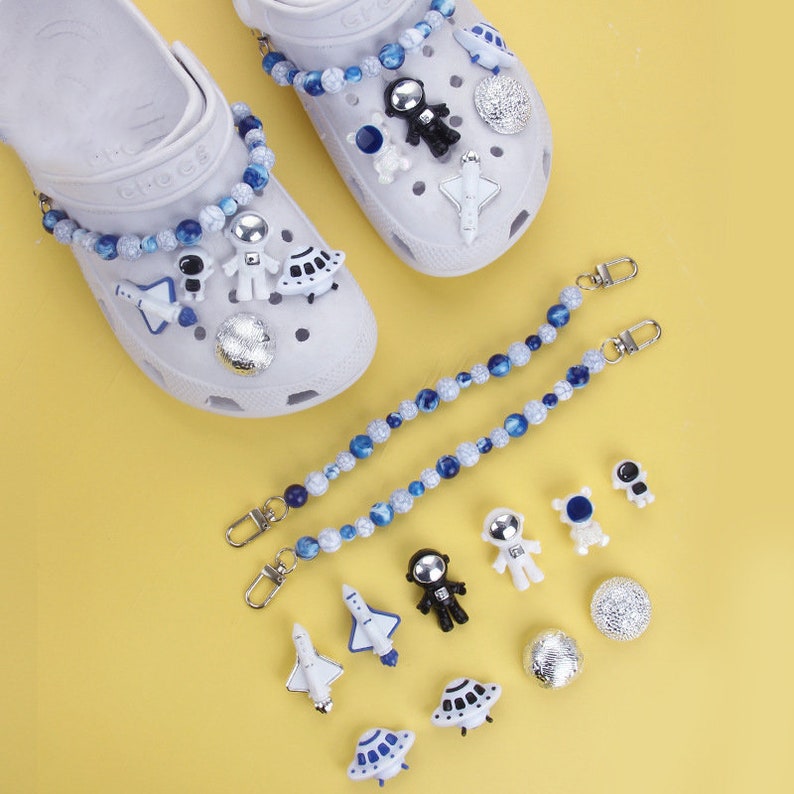 18Pcs Sports Game Astronaut Unicorn Flowers Shoe Charms, Sea Animals Food Fruits Mushroom Charms Pack For Women Men Shoe Decoration