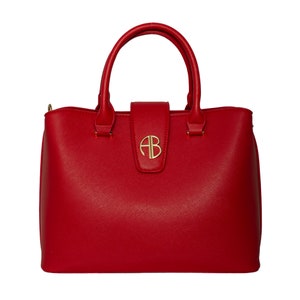 Alexis Bendel Red Triple Entry Satchel