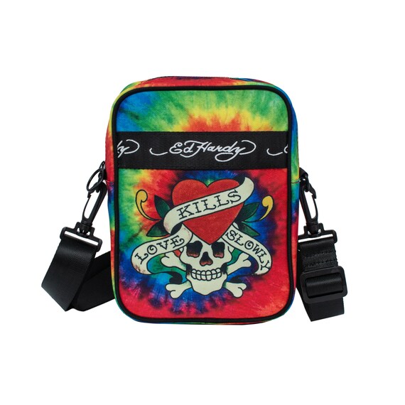 Ed Hardy Multi Nylon Cross Body Skull on Rainbow - Etsy